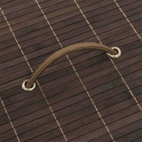 BAMBUSOWY KOSZ NA PRANIE OKRĄGŁY CIEMNOBRĄZOWY KOLOR