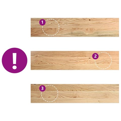 PARAPETY 2 SZT. SUROWE 70X15X2CM LITE DREWNO DĘBOWE