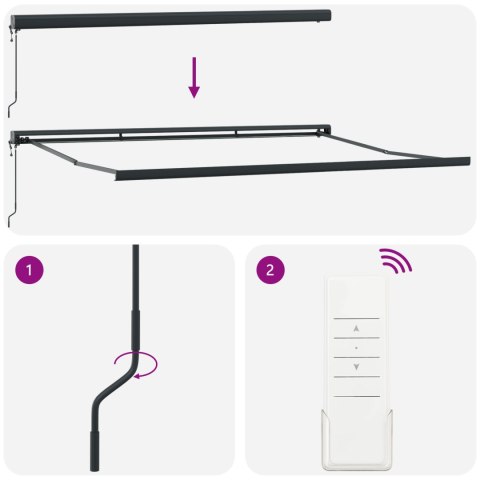 AUTOMATYCZNY DASZEK ROZKŁADANY W PASKI WIELOKOLOROWE 400X300CM