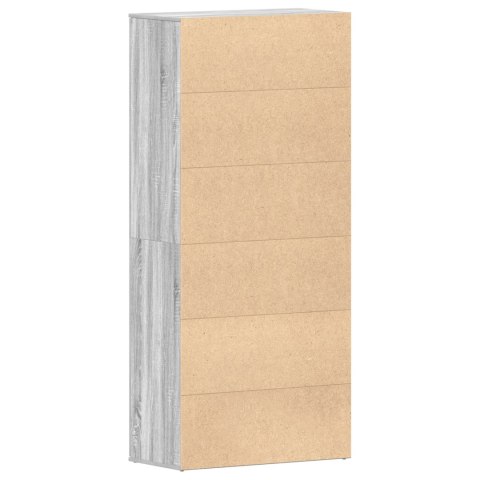 VidaXL Szafka na buty Szary Sonoma 80x39x180 cm Płyta wiórowa