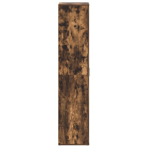 SZAFKA NA BUTY WĘDZONY DĄB 80X39X180CM DREWNO INŻYNIERYJNE