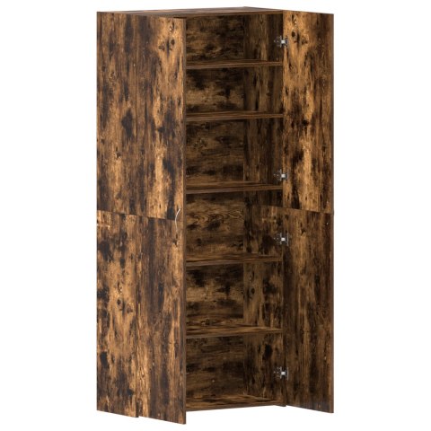 SZAFKA NA BUTY W DĘBOWYM DYMIE 80X35,5X180CM