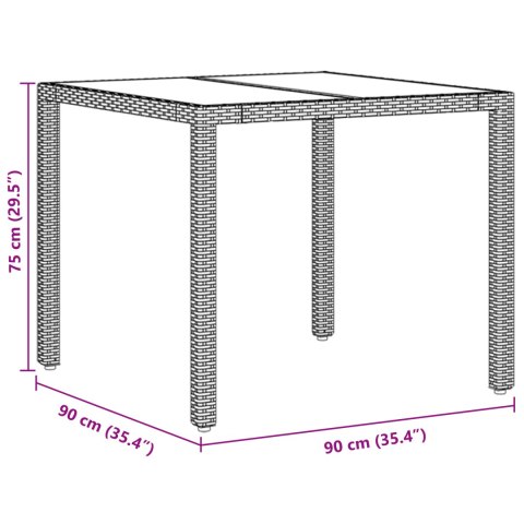 5-CZĘŚCIOWY ZESTAW JADALNY DO OGRODU Z PODUSZKAMI BRĄZOWY POLIRATTAN