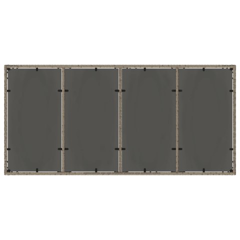 9-CZĘŚCIOWY ZESTAW DO JADALNI OGRODOWEJ Z PODUSZKAMI SZARY POLIRATTAN