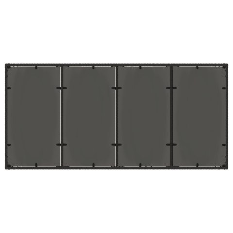 VidaXL Zestaw do jadalni na zewnątrz 9 elementów czarny polirattan