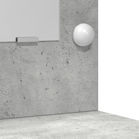 ZESTAW TOALETKI 3-CZĘŚCIOWEJ Z LED W KOLORZE BETONU SZAREGO Z DREWNA INŻYNIERYJNEGO