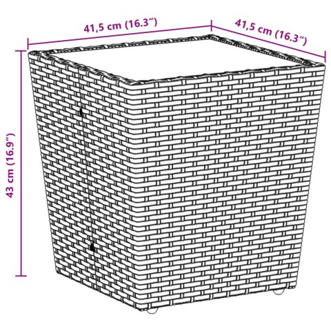 ZESTAW BISTRO DO OGRODU 3-CZĘŚCIOWY Z PODUSZKAMI BRĄZOWY POLIRATTAN