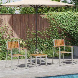 ZESTAW DO JADALNI 3-CZĘŚCIOWY Z LITEGO DREWNA AKACJOWEGO