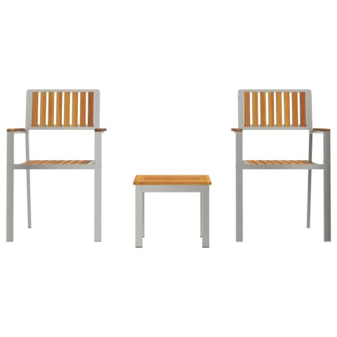 ZESTAW DO JADALNI 3-CZĘŚCIOWY Z LITEGO DREWNA AKACJOWEGO