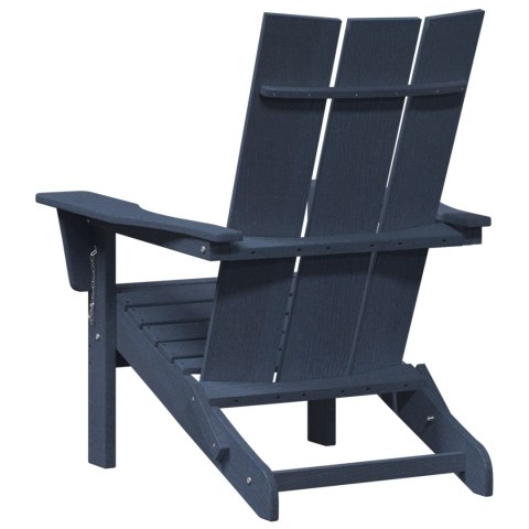 KRZESŁA SKŁADANE ADIRONDACK 2 SZT. GRANATOWE 74.5X80.5X90CM HDPE SKŁADANE KRZESŁO ADIRONDACK GRANATOWE 74.5X80.5