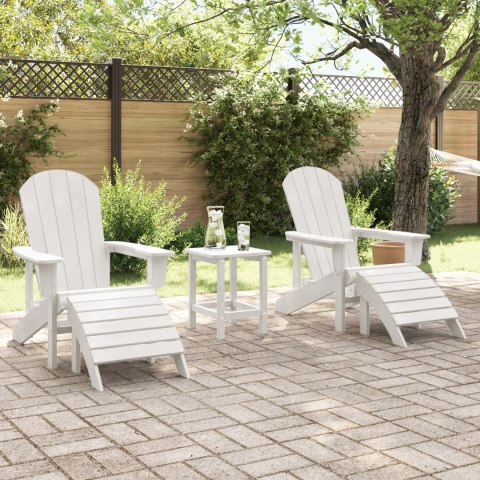 3-CZĘŚCIOWY ZESTAW WYPOCZYNKOWY DO OGRODU BIAŁY HDPE