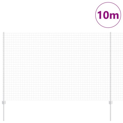 EURO PŁOT Z 10 SŁUPKAMI SREBRNY 1,5X10M STAL