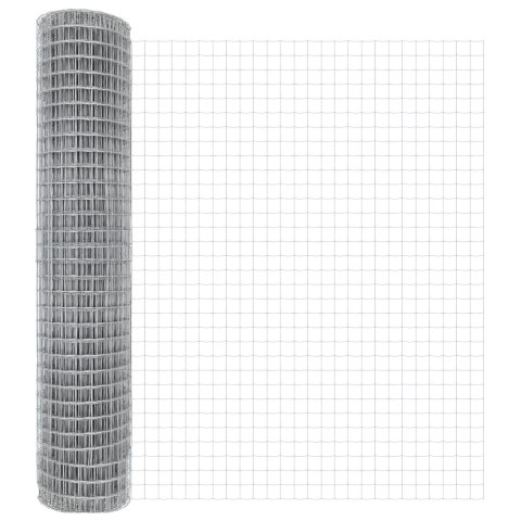 EURO PŁOT Z 10 SŁUPKAMI SREBRNY 1,5X10M STAL