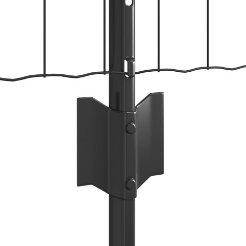 PŁOT EURO Z 5 SŁUPKAMI SZARY 0.8X10M STALOWY