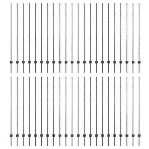 SŁUPKI 88 SZT. U-CHANNEL SZARY 200CM STAL