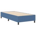 BOX SPRING BED NIEBIESKI 90X200CM Z MATERIAŁU SZTRUKSOWEGO