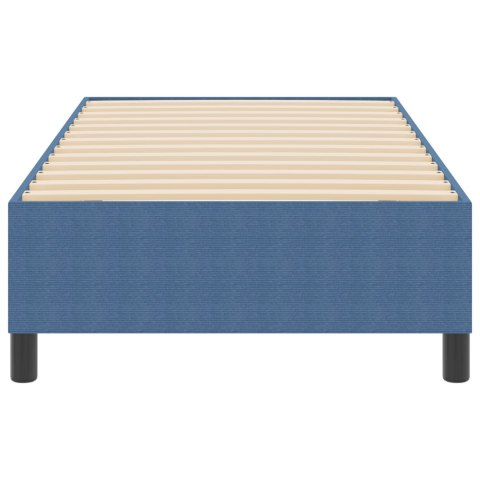 BOX SPRING BED NIEBIESKI 90X200CM Z MATERIAŁU SZTRUKSOWEGO