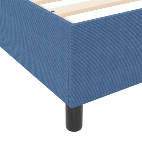 BOX SPRING BED NIEBIESKI 90X200CM Z MATERIAŁU SZTRUKSOWEGO