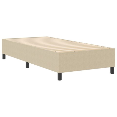 BOX SPRING ŁÓŻKO JASNOZIELONE SZARE 90X200CM Z TKANINY SZTRUKSOWEJ
