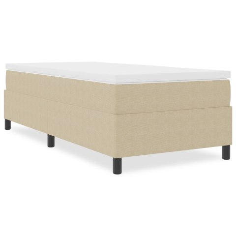 BOX SPRING ŁÓŻKO JASNOZIELONE SZARE 90X200CM Z TKANINY SZTRUKSOWEJ
