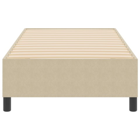 BOX SPRING ŁÓŻKO JASNOZIELONE SZARE 90X200CM Z TKANINY SZTRUKSOWEJ
