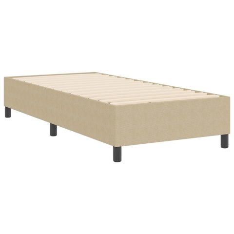 BOX SPRING ŁÓŻKO JASNOZIELONE SZARE 90X200CM Z TKANINY SZTRUKSOWEJ