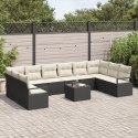 ZESTAW 10-CIOOSOBOWY SOFY OGRODOWEJ Z PODUSZKAMI BRĄZOWY POLIRATTAN ZESTAW 2-OSOBOWY SOFY OGRODOWEJ Z PODUSZKAMI CZARNY POLIRAT