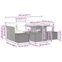 ZESTAW SOF OGRODOWYCH Z PODUSZKAMI JASNOSZARY POLIRATTAN