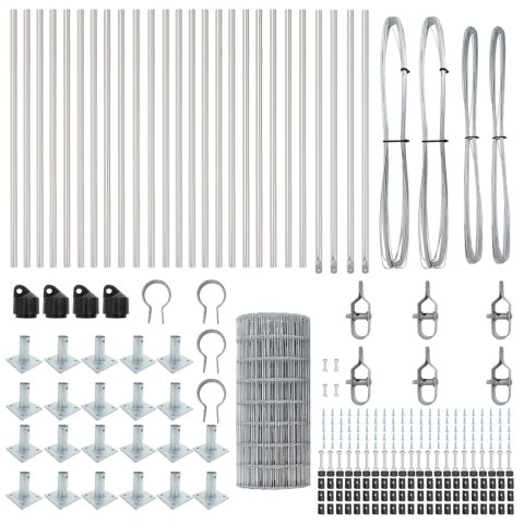 EURO FENCE Z 13 SŁUPKAMI PŁASKIMI 0,4X50M STAL OCYNKOWANA