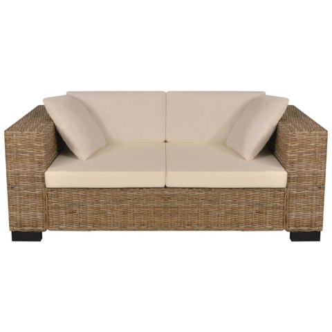 KANAPA OGRODOWA 2-OSOBOWA ZESTAW 7 ELEMENTÓW RATTAN