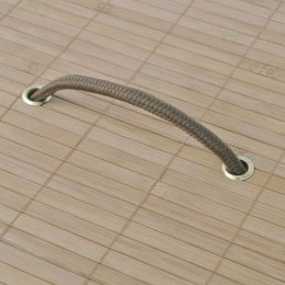 BAMBUSOWY KOSZ NA PRANIE - OKRĄGŁY NATURALNY KOLOR