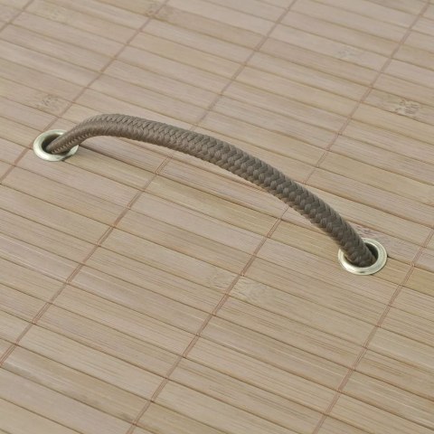 BAMBUSOWY KOSZ NA PRANIE - OKRĄGŁY NATURALNY KOLOR