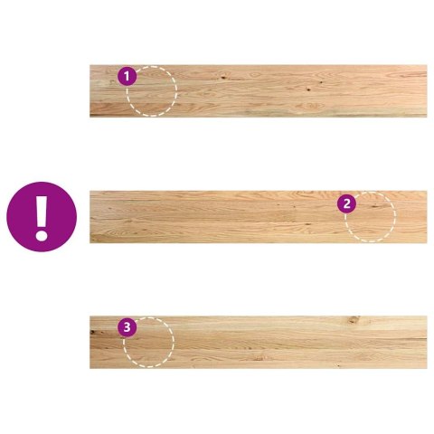 PARAPETY 2 SZT. SUROWE 160X25X2CM LITE DREWNO DĘBOWE