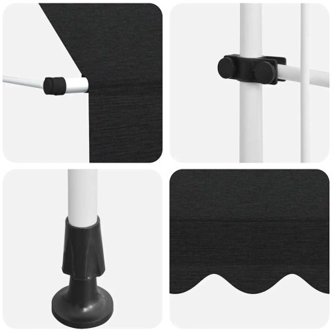MARKIZA ZWIJANA RĘCZNIE 150CM ANTRACYTOWA