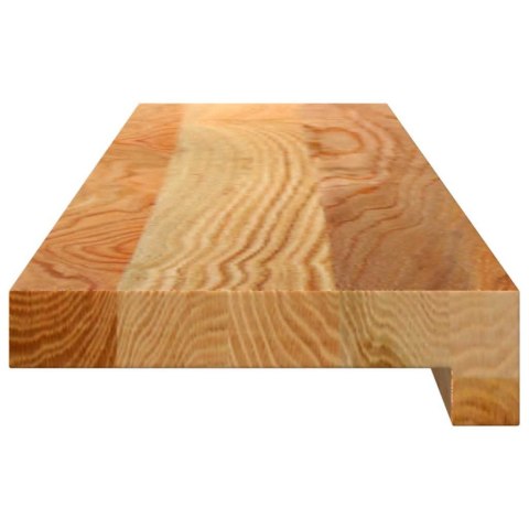 PARAPETY 2 SZT. JASNOBRĄZOWY 80X15X2CM LITE DREWNO DĘBOWE