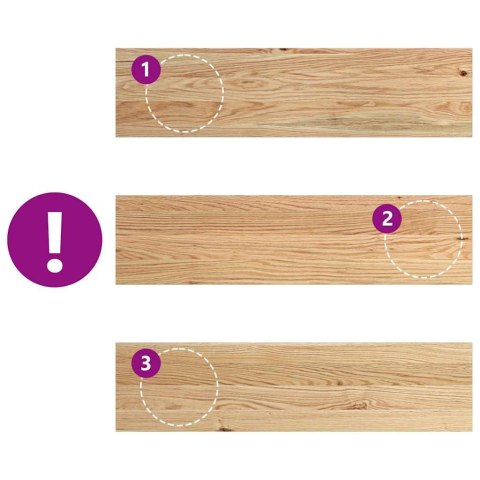 PARAPETY 2 SZT. SUROWE 80X20X2CM LITE DREWNO DĘBOWE