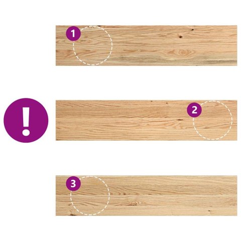 PARAPETY 2 SZT. SUROWE 90X20X2CM LITE DREWNO DĘBOWE