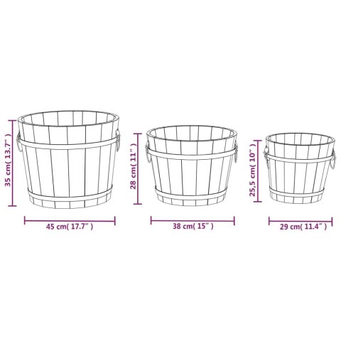 ZESTAW 3 DREWNIANYCH DONIC WIADEREK LITE DREWNO JODŁOWE