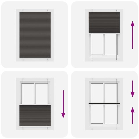 ROLETA PLISOWANA CZARNA 95X100CM SZEROKOŚĆ TKANINY 94,4CM