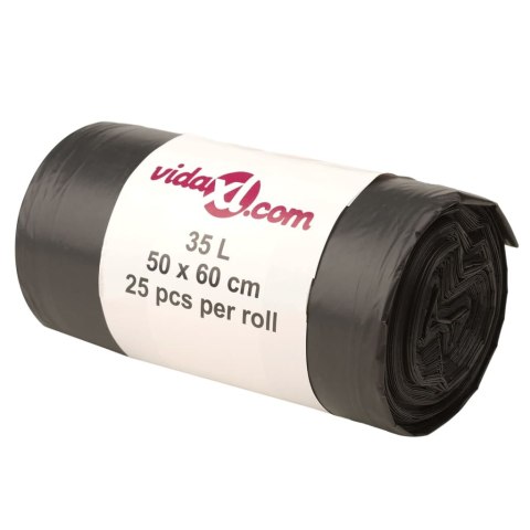 WORKI NA ŚMIECI 250 SZT. CZARNE 35 L