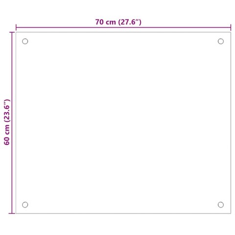 PANELE OCHRONNE DO KUCHNI PRZEZROCZYSTE 2 SZT. 70X60CM SZKŁO