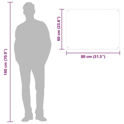 PANELE OCHRONNE DO KUCHNI PRZEZROCZYSTE 2 SZT. 80X60CM SZKŁO
