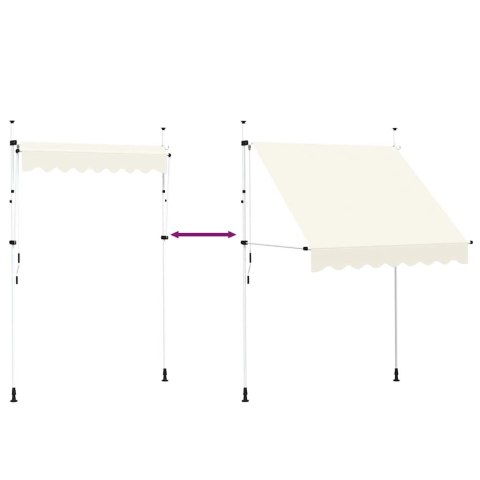 MARKIZA ZWIJANA RĘCZNIE 200CM KREMOWA