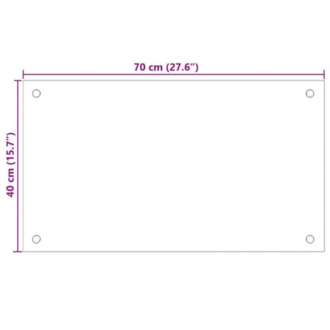PANELE OCHRONNE DO KUCHNI CZARNE 2 SZT. 70X40CM SZKŁO