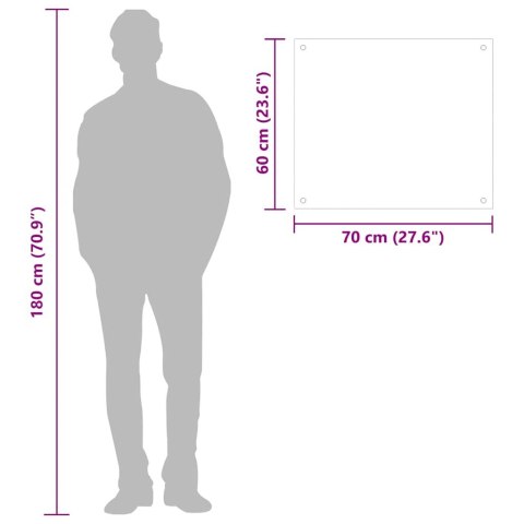 PANELE OCHRONNE DO KUCHNI CZARNE 2 SZT. 70X60CM SZKŁO
