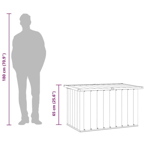 SKRZYNIA OGRODOWA DO PRZECHOWYWANIA ANTRACYTOWA 109X67X65CM