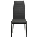 KRZESŁA STOŁOWE 2 SZT. CIEMNOSZARE OBITE TKANINĄ