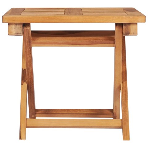 LEŻAK ZE STOLIKIEM I PODUSZKĄ DREWNO TEKOWE