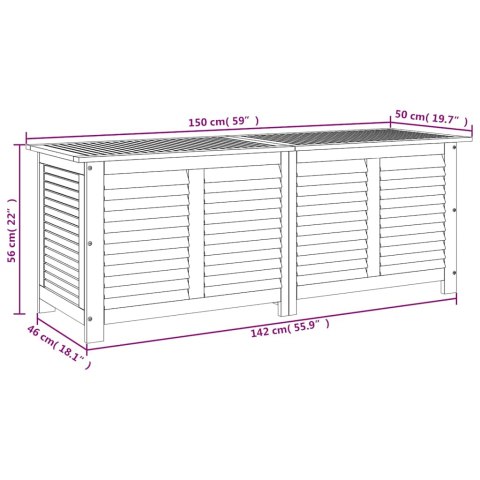 SKRZYNIA OGRODOWA 150X50X56CM LITE DREWNO AKACJOWE