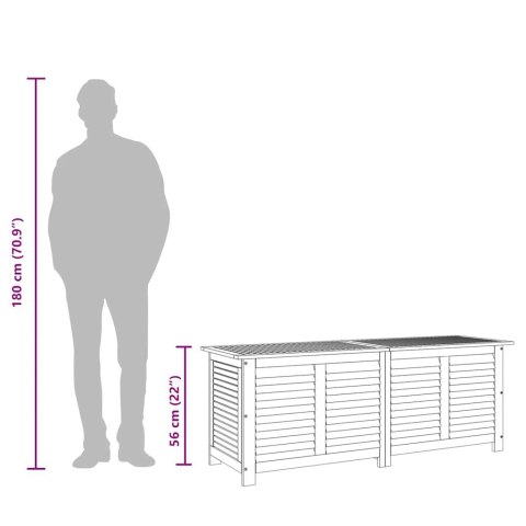 SKRZYNIA OGRODOWA 150X50X56CM LITE DREWNO AKACJOWE